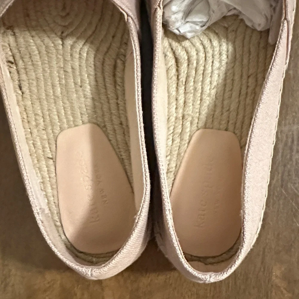 (NWOT) Kate Spade Beige Espadrilles with Orange and Red Details